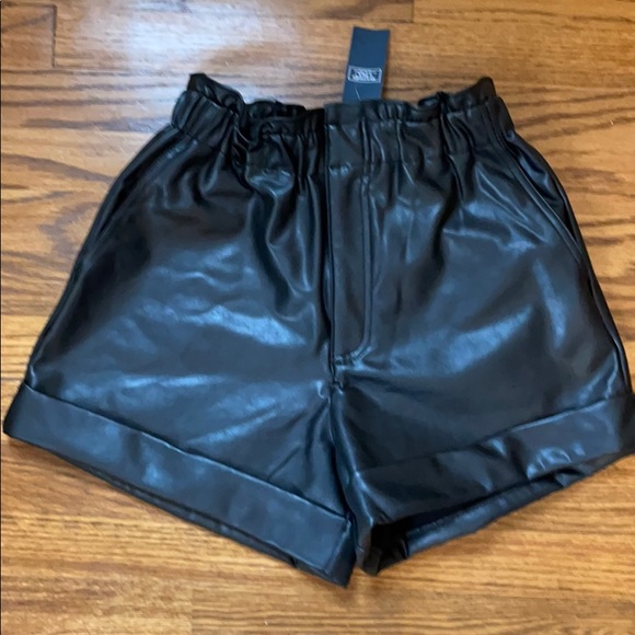 Abercrombie Fitch Vegan Leather Shorts 